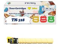 TTCWQ Compatible for Konica Minolta TN-328 Toner Cartridges Work for Konica Minolta Bizhub C250i C300i C360i Printers, with Chip, High Yield 33000 Pages, High-Definition Printing (1 Pack Yellow)