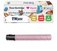 TTCWQ Compatible for Konica Minolta TN321 Toner Cartridge Work for Konica Minolta Bizhub C224 Bizhub C284 Bizhub Printers (1 Pack Magenta)