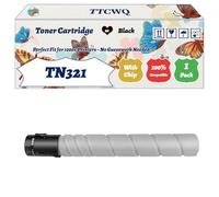 TTCWQ Compatible for Konica Minolta TN321 Toner Cartridge Work for Konica Minolta Bizhub C224 Bizhub C284 Bizhub Printers (1 Pack Black)