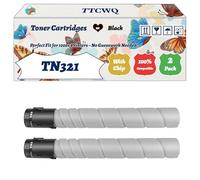 TTCWQ Compatible for Konica Minolta TN321 Toner Cartridges Work for Konica Minolta bizhub C364 C284 C224 Printer, with Chip, High Yield 28000 Pages, High-Definition Printing (2 Pack Black)