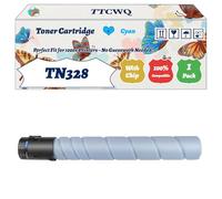 TTCWQ Compatible for Konica Minolta TN328 Toner Cartridge Work for Konica Minolta Bizhub C 250 i Bizhub C 251 i Bizhub C 300 i Bizhub C 301 i Bizhub C 360 i Bizhub C 361 Printers (1 Pack Cyan)
