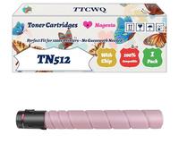 TTCWQ Compatible for Konica Minolta TN512 Toner Cartridges Work for Konica Minolta Bizhub C 454 Bizhub C 454 e Bizhub C 554 Bizhub C 554 Printers (1 Pack Magenta)