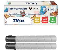 TTCWQ Compatible for Konica Minolta TN512 Toner Cartridges Work for Konica Minolta Bizhub C 454 Bizhub C 454 e Bizhub C 554 Bizhub C 554 Printers (2 Pack Black)