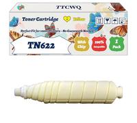 TTCWQ Compatible for Konica Minolta TN622 Toner Cartridge Work for Konica Minolta BizHub Press C1085 C1100 Printers, with Chip, High Yield 95000 Pages, High-Definition Printing (1 Pack Yellow)