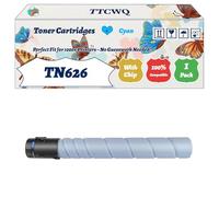 TTCWQ Compatible for Konica Minolta TN626 Toner Cartridges Work for Konica Minolta 650i C550i C650i Printer, with Chip, High Yield 28000 Pages, High-Definition Printing (1 Pack Cyan)