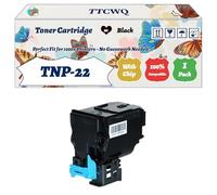 TTCWQ Compatible for Konica Minolta TNP-22 Toner Cartridge Work for Konica Minolta BizHub C25 Printers, with Chip, High Yield 6000 Pages, High-Definition Printing (1 Pack Black)
