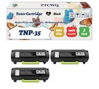 TTCWQ Compatible for Konica Minolta TNP-35 Toner Cartridge Work for Konica Minolta BizHub 4000P Printers, with Chip, High Yield 30000 Pages, High-Definition Printing (3 Pack Black)