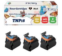 TTCWQ Compatible for Konica Minolta TNP18 Toner Cartridges Work for Konica Minolta Magicolor 4700 Series Magicolor 4750 DN Magicolor 4750 Printers (3 Pack Black)