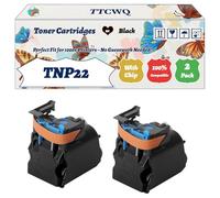 TTCWQ Compatible for Konica Minolta TNP22 Toner Cartridges Work for Konica Minolta Bizhub C 35 Bizhub C 35 P Printers, with Chip, High Yield 5200 Pages, High-Definition Printing (2 Pack Black)