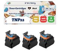 TTCWQ Compatible for Konica Minolta TNP22 Toner Cartridges Work for Konica Minolta Bizhub C 35 Bizhub C 35 P Printers, with Chip, High Yield 5200 Pages, High-Definition Printing (3 Pack Black)