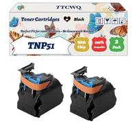 TTCWQ Compatible for Konica Minolta TNP51 Toner Cartridges Work for Konica Minolta Bizhub C 3110 Printers, with Chip, High Yield 7000 Pages, High-Definition Printing (2 Pack Black)