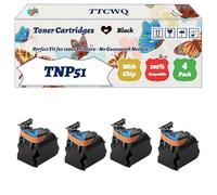TTCWQ Compatible for Konica Minolta TNP51 Toner Cartridges Work for Konica Minolta Bizhub C 3110 Printers, with Chip, High Yield 7000 Pages, High-Definition Printing (4 Pack Black)