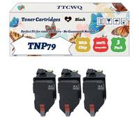 TTCWQ Compatible for Konica Minolta TNP79 Toner Cartridges Work for Konica Minolta Bizhub C3350i C4050i Printer, with Chip, High Yield 15000 Pages, High-Definition Printing (3 Pack Black)