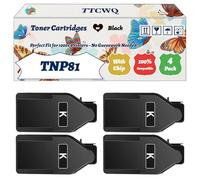 TTCWQ Compatible for Konica Minolta TNP81 Toner Cartridges Work for Konica Minolta Bizhub C 3300 i Bizhub C 4000 i Printers, with Chip, High Yield 13000 Pages, High-Definition Printing (4 Pack Black)