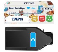TTCWQ Compatible for Konica Minolta TNP81 Toner Cartridges Work for Konica Minolta Bizhub C 3300 i Bizhub C 4000 i Printers, with Chip, High Yield 13000 Pages, High-Definition Printing (1 Pack Cyan)