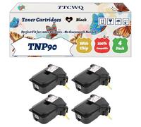 TTCWQ Compatible for Konica Minolta TNP90 Toner Cartridges Work for Konica Minolta Bizhub 4050 i 4051 i 4750 i 4751 Printers (4 Pack Black)