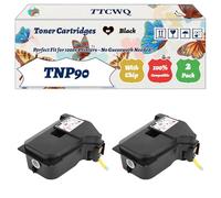 TTCWQ Compatible for Konica Minolta TNP90 Toner Cartridges Work for Konica Minolta Bizhub 4050 i 4051 i 4750 i 4751 Printers (2-Pack Black)