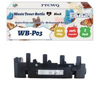 TTCWQ Compatible for Konica Minolta WB-P03 Waste Toner Bottle Work for Konica Minolta BizHub C25 C35 C35P C3100P Printers (1 Pack Black)