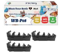 TTCWQ Compatible for Konica Minolta WB-P08 Waste Toner Bottle Work for Konica Minolta BizHub C3300i C3320i C4000i C4050i C3350i C3351i Printers (3 Pack Black)