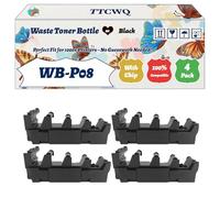 TTCWQ Compatible for Konica Minolta WB-P08 Waste Toner Bottle Work for Konica Minolta BizHub C3300i C3320i C4000i C4050i C3350i C3351i Printers (4 Pack Black)