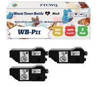 TTCWQ Compatible for Konica Minolta WB-P11 Waste Toner Bottle Work for Konica Minolta BizHub C3100i C3120i Printers, with Chip, High Yield 7000 Pages, High-Definition Printing (3 Pack Black)