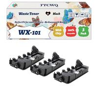 TTCWQ Compatible for Konica Minolta WX-101 Waste Toner Container Work for Konica Minolta BizHub C220 C280 C360 Printers, with Chip, High Yield 60000 Pages, High-Definition Printing (3 Pack Black)