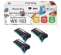 TTCWQ Compatible for Konica Minolta WX-103 Waste Box Work for Konica Minolta Bizhub C 364 e C 368 C 454 C 454 e C 554 C 554 Printers (3 Pack Black)