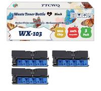 TTCWQ Compatible for Konica Minolta WX-103 Waste Toner Bottle Work for Konica Minolta BizHub C224 BizHub C224E BizHub Printers (3 Pack Black)