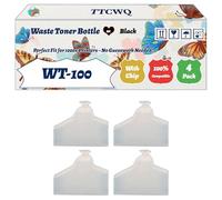 TTCWQ Compatible for NRG WT-100 Waste Toner Bottle Work for NRG SP C 310 Series SP C 311 N SP C 312 DN SP C 320 DN Printers, with Chip, High Yield 25000 Pages, High-Definition Printing (4 Pack Black)