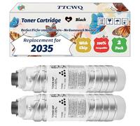 TTCWQ Compatible for Ricoh 2035 Toner Cartridge Work for Ricoh Aficio 3035PS 3045 3045AD 3045P 3045PS Printers, with Chip, High Yield 23000 Pages, High-Definition Printing (2-Pack Black)