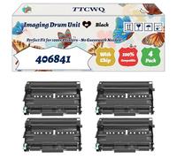 TTCWQ Compatible for Ricoh 406841 Imaging Drum Unit Work for Ricoh SP1200S SP1200SF SP1210N Printers, with Chip, High Yield 22000 Pages, High-Definition Printing (4 Pack Black)