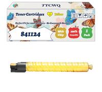 TTCWQ Compatible for Ricoh 841124 Toner Cartridges Work for Ricoh 841125 841126 841127 Aficio MPC2800 MPC3300 Printers, with Chip, High Yield 30000 Pages, High-Definition Printing (1 Pack Yellow)