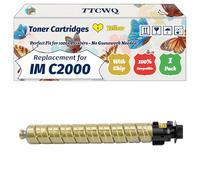 TTCWQ Compatible for Ricoh IM C2000 Toner Cartridges Work for Ricoh IM C2000 IM C2500 Printers, with Chip, High Yield 16500 Pages, High-Definition Printing (1 Pack Yellow)