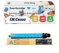 TTCWQ Compatible for Ricoh IM C6000 Toner Cartridge Work for Ricoh IM C4500 C5500 C6000 Printers, with Chip, High Yield 41000 Pages, High-Definition Printing (1 Pack Cyan)