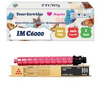 TTCWQ Compatible for Ricoh IM C6000 Toner Cartridge Work for Ricoh IM C4500 C5500 C6000 Printers, with Chip, High Yield 41000 Pages, High-Definition Printing (1 Pack Magenta)