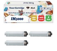 TTCWQ Compatible for Ricoh IM3000 Toner Cartridge Work for Ricoh Aficio MP 3554 SP MP 3554 SPE MP 3554 Z SPF MP 3554 ZSP MP Printers (3 Pack Black)