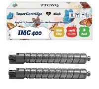 TTCWQ Compatible for Ricoh IMC 400 Toner Cartridge Work for Ricoh IMC400 IMC400F Printers, with Chip, High Yield 29800 Pages, High-Definition Printing (2 Pack Black)