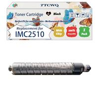 TTCWQ Compatible for Ricoh IMC2510 Toner Cartridge Work for Ricoh IM C 2010 IM C 2010 A IM C 2510 Printers, with Chip, High Yield 16500 Pages, High-Definition Printing (1 Pack Black)