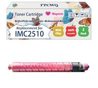 TTCWQ Compatible for Ricoh IMC2510 Toner Cartridge Work for Ricoh IM C 2010 IM C 2010 A IM C 2510 Printers, with Chip, High Yield 16500 Pages, High-Definition Printing (1 Pack Magenta)