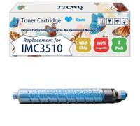 TTCWQ Compatible for Ricoh IMC3510 Toner Cartridge Work for Ricoh IM C 3010 IM C 3010 A IM C 3510 IM C 3510 A IM C 3510 Printers (1 Pack Cyan)