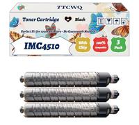 TTCWQ Compatible for Ricoh IMC4510 Toner Cartridge Work for Ricoh IM C 4510 IM C 4510 A IM C 4510 SD IM C 5510 IM C 5510 A IM C 6010 IM C 6010 Printers (3 Pack Black)