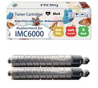 TTCWQ Compatible for Ricoh IMC6000 Toner Cartridge Work for Ricoh IM C 4500 IM C 4500 A IM C 5500 IM C 5500 A IM C Printers (2 Pack Black)