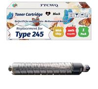 TTCWQ Compatible for Ricoh Type 245 Toner Cartridge Work for Ricoh Aficio CL4000DN Aficio SPC410DN Aficio SPC420DN Printers, with Chip, High Yield 18000 Pages, High-Definition Printing (1 Pack Black)