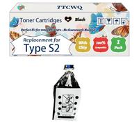 TTCWQ Compatible for Ricoh Type S2 Toner Cartridges Work for Ricoh Aficio 3260C 3260CMF 5560C Printers, with Chip, High Yield 46000 Pages, High-Definition Printing (1 Pack Black)