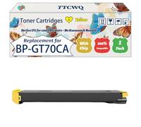 TTCWQ Compatible for Sharp BP-GT70CA Toner Cartridges Work for Sharp BP-70C31 BP-70C36 BP-70C45 BP-70C55 BP-70C65 Printers, with Chip, High Yield 40000 Pages, High-Definition Printing (1 Pack Yellow)