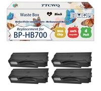 TTCWQ Compatible for Sharp BP-HB700 Waste Box Work for Sharp BP-50C26 BP-50C31 BP-50C36 BP-50C45 BP-50C55 BP-50C65 Printers, with Chip, High Yield 50000 Pages, High-Definition Printing (4 Pack Black)