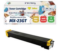 TTCWQ Compatible for Sharp MX-23GT MX23GT Toner Cartridge Work for Sharp MX-2614N MX-2616N MX-3111U MX-3114N Printers, with Chip, High Yield 15000 Pages, High-Definition Printing (1 Pack Yellow)