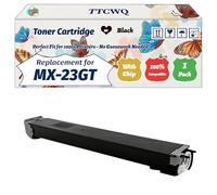 TTCWQ Compatible for Sharp MX-23GT MX23GT Toner Cartridge Work for Sharp MX-2614N MX-2616N MX-3111U MX-3114N Printers, with Chip, High Yield 15000 Pages, High-Definition Printing (1 Pack Black)