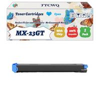 TTCWQ Compatible for Sharp MX-23GT Toner Cartridges Work for Sharp MX-2314N MX-1810U MX-2010U Printers, with Chip, High Yield 18000 Pages, High-Definition Printing (1 Pack Cyan)