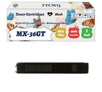 TTCWQ Compatible for Sharp MX-36GT Toner Cartridges Work for Sharp MX-2640N MX-3115N MX-3140N MX-3640N Printers, with Chip, High Yield 25000 Pages, High-Definition Printing (1 Pack Black)